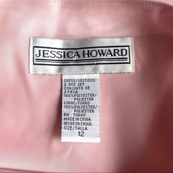Jessica Howard Pink Blazer & Dress 2-pc Set Sz 12 - Picture 11 of 15